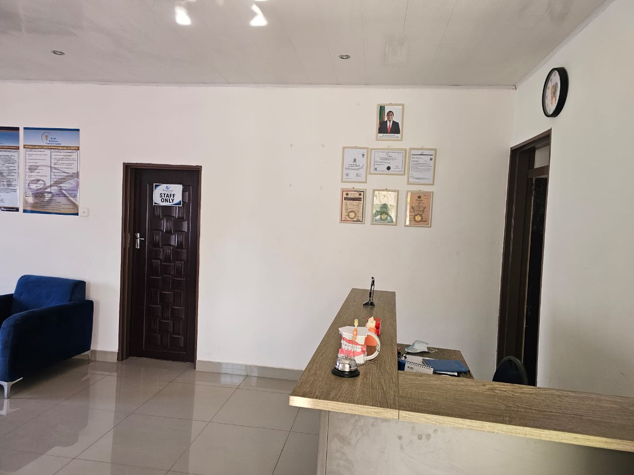 Reception desk at Trend Dental Clinic